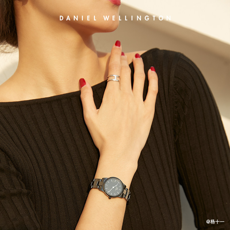 dw情侣同款elan系列简约双环戒指 danielwellington戒指/指环
