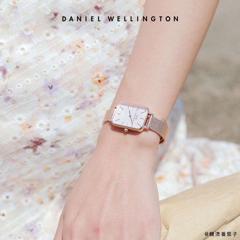 dw情侣quadro系列珠光贝母金属对表 danielwellington欧美腕表