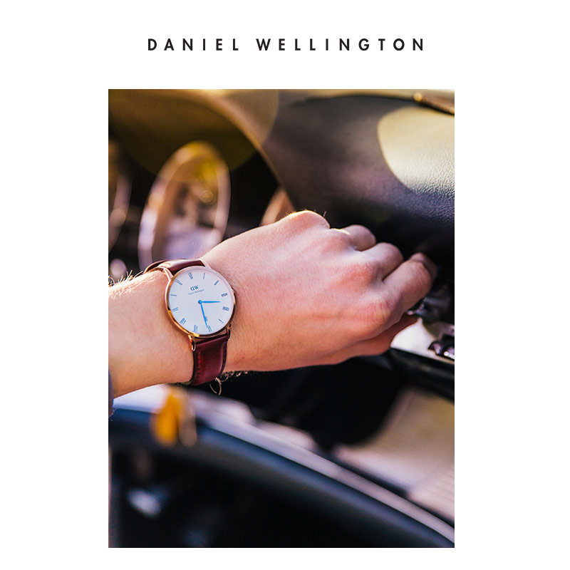 danielwellington旗舰店DanielWellington dw女士手表 34mm女款蓝针皮带女表3