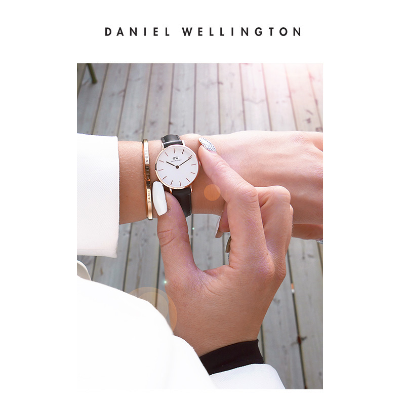 Danielwellington 丹尼尔惠灵顿dw手表女 28mm皮革表带女表石英表