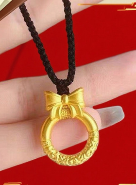 越南沙金蝴蝶结幸福圈吊坠时尚轻