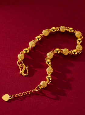 直播专供女士佛珠手链纯铜镀金首