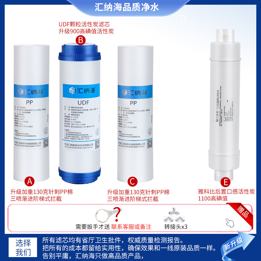 适配佳尼特/史密斯滤芯净水器通用CR75 CR400-N-N-1/C-C-7/8/9PP