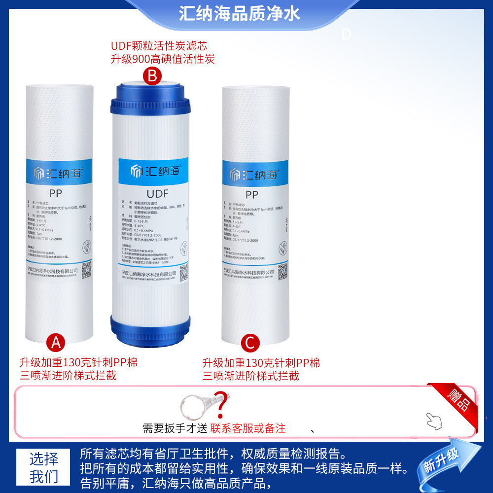 适配佳尼特/史密斯滤芯净水器通用CR75 CR400-N-N-1/C-C-7/8/9PP
