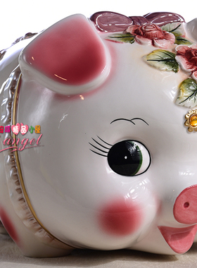 方亚欧式风陶瓷储蓄罐新居存钱筒