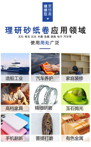 GXK51硬布砂布卷 硬布砂带 地板钢板打磨 JB-5手撕砂布卷砂纸砂带 - 图2
