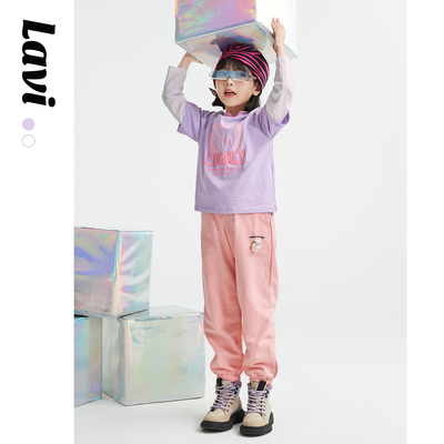 LAVI女童T恤卡通印花2022年春新款
