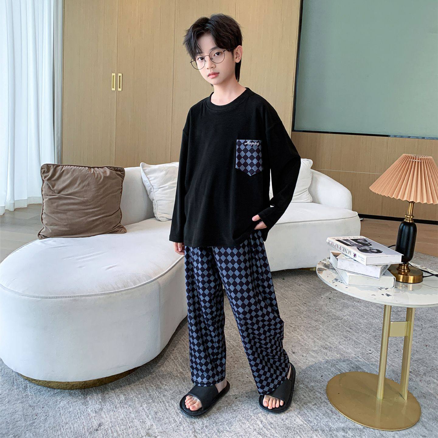 儿童睡衣男孩秋冬秋衣秋裤套装长袖德绒男童家居服保暖中大童睡衣,淘宝优惠券,粉丝福利购,淘宝优惠卷