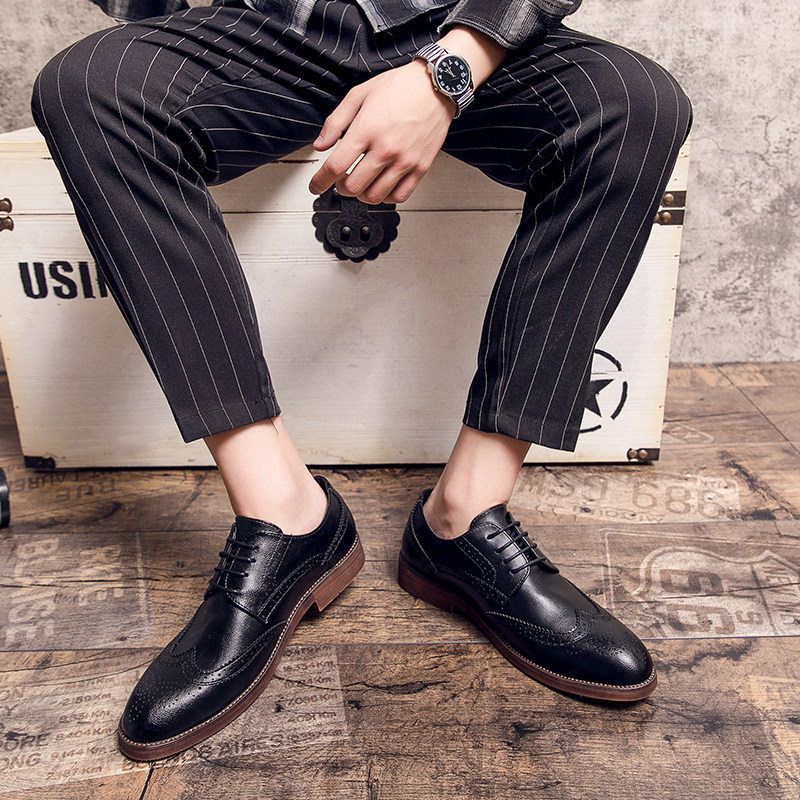 布洛克雕花皮鞋男英伦风软底不累脚商务休闲皮鞋大码男鞋45 46 47,淘宝优惠券,粉丝福利购,淘宝优惠卷