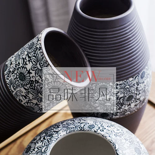 Современная глина для гостиной, керамический комплект, декор, простой и элегантный дизайн, 3 предмета, китайский стиль