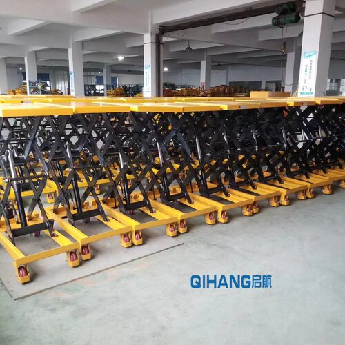 启航手动液压平台车移动式升高电动小型升降台模具起升平板手推车 - 图2