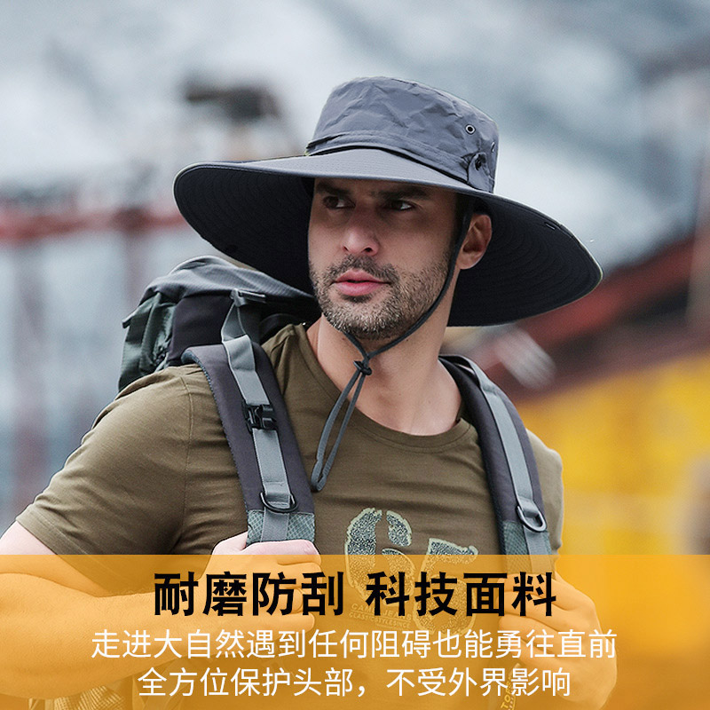 型公馆服饰旗舰店渔夫帽夏款防晒男潮帽子遮阳盆帽户外钓鱼太阳帽沙滩帽夏季紫外线1