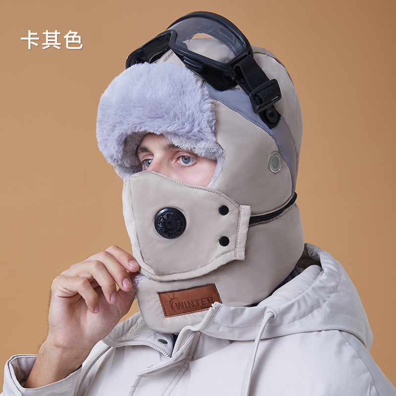 型公馆服饰旗舰店雷锋帽女冬天电动车男防寒帽子套头帽骑行保暖防风冬季神器棉骑车1