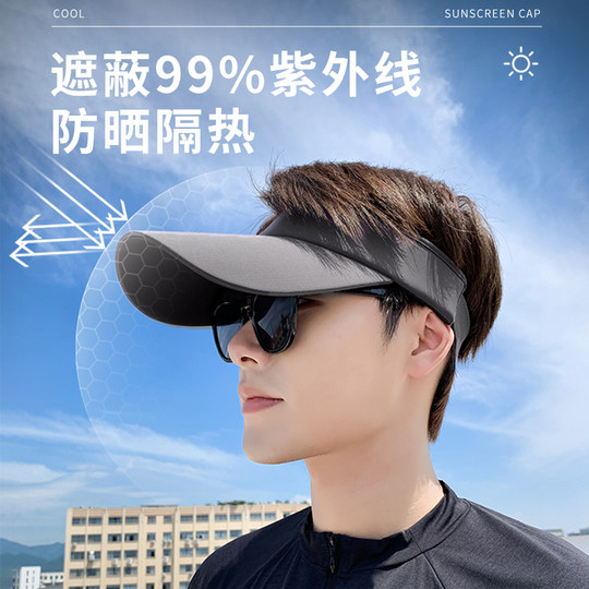 Visera superior hueca con protección solar UPF50+ para hombre