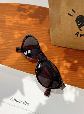 奶茶色偏光猫眼近视TR90太阳眼镜