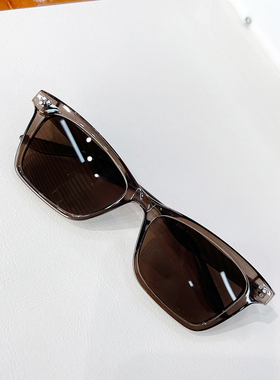 韩版gm风格猫眼落日色墨镜复古小方框眼镜遮阳时尚搭配太阳镜男女