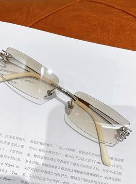 珍妮jennie同款无框茶色太阳镜