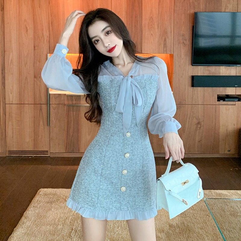 小香风轻奢2022早春新款法式连衣裙 lk2003连衣裙