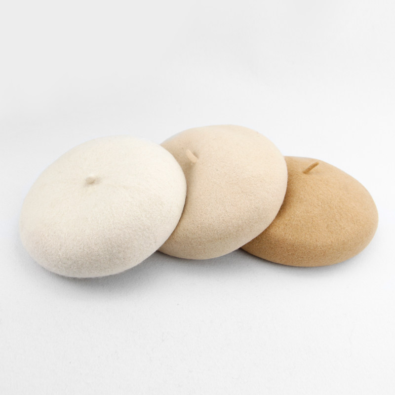 Wool beret women's autumn and winter versatile British retro beret hat Korean version temperament literary Japanese painter's hat