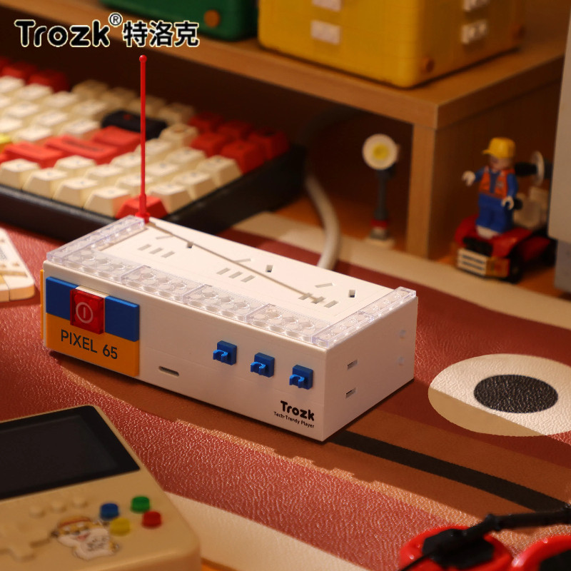 正版积木创意插座USB特洛克插排多功能快充器生日礼物送男女朋友