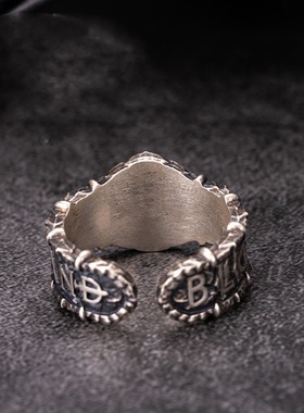 新款欧美魔龙复古个性天龙之焰戒指潮男开口指环单身霸气百搭手饰