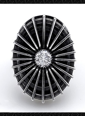 复古黑暗先锋未来梦机械系列噩梦之眼戒指工业哥特风重工开口指环