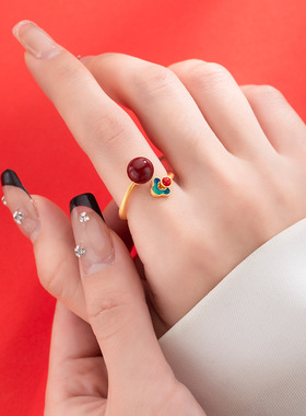 百搭新潮祥云戒指高级感