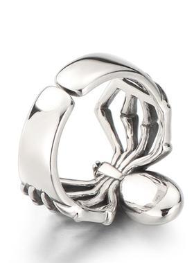 欧美复古蜘蛛戒指个性夸张暗黑风蜘蛛侠指环嘻哈朋克风潮男款礼物