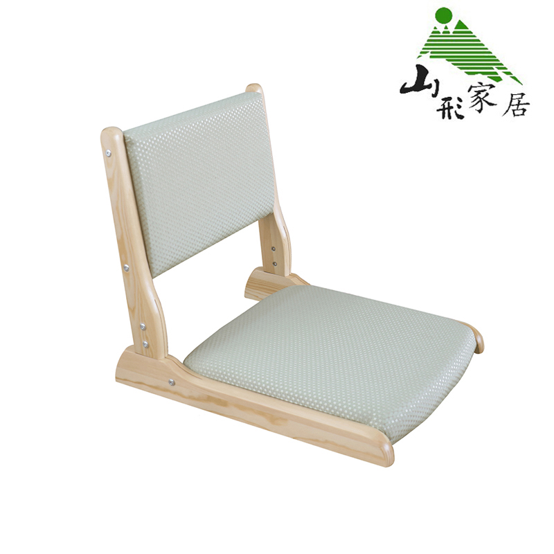 實木榻榻米椅子日式凳子和室椅無腿椅靠背踏踏米地板飄窗摺疊座椅