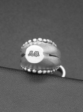 足银佛手祈祷哑光保平安吊坠