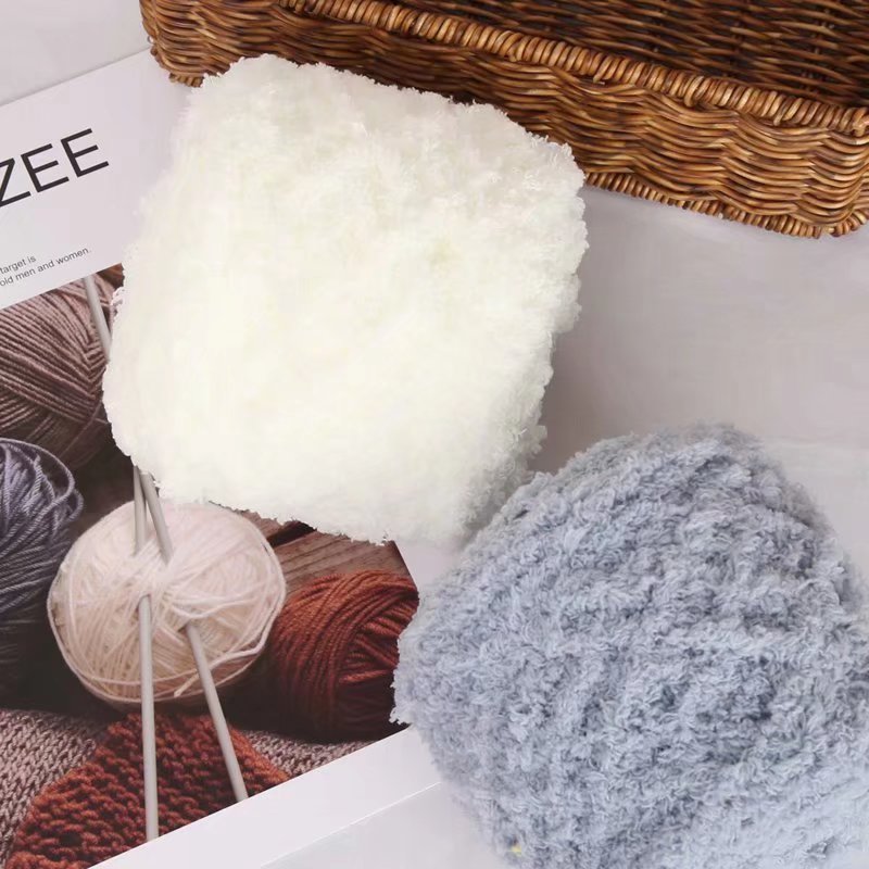 珊瑚绒毛线团宝宝线绒绒线柔软粗线球手工diy编织围巾围脖毛线毯 - 图2