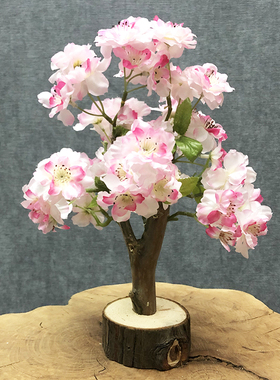 解桥桌面微型樱花仿真花婚礼