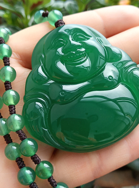 天然正品玉石冰种佛爷吊坠牌毛衣
