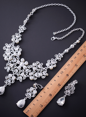 新娘婚纱礼服水钻合金项链