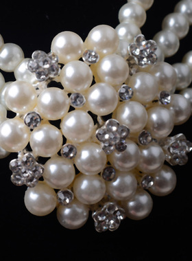 复古名媛风四排珠项链套装