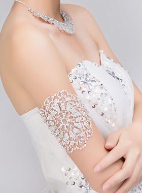 新娘手链银色水钻花朵结婚饰品