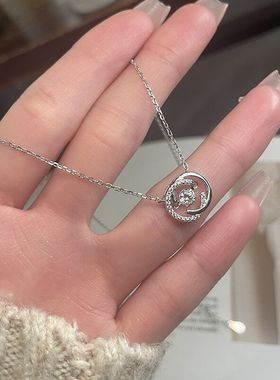 双C圆环项链女轻奢小众气质锁骨链2025年新款项链送闺蜜生日礼物