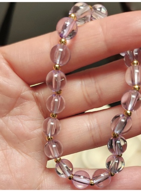仿水晶亚克力手链高亮通透透色款 淡紫/淡绿/三色可选 轻奢气质