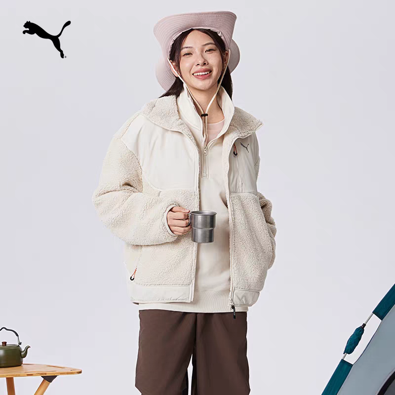 PUAM彪马 秋冬新款户外风男女加绒保暖摇粒绒休闲棉服外套629733,淘宝优惠券,粉丝福利购,淘宝优惠卷