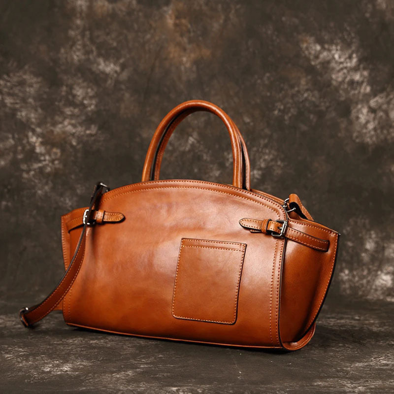 高级感真皮波士顿保龄球包小众设计保龄球手提包复古单肩腋下包潮,淘宝优惠券,粉丝福利购,淘宝优惠卷