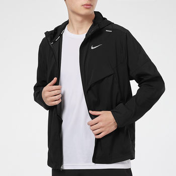 Nike Nike 2023 Men's Athleisure Wear Black Hooded Woven Jacket CZ9071-010