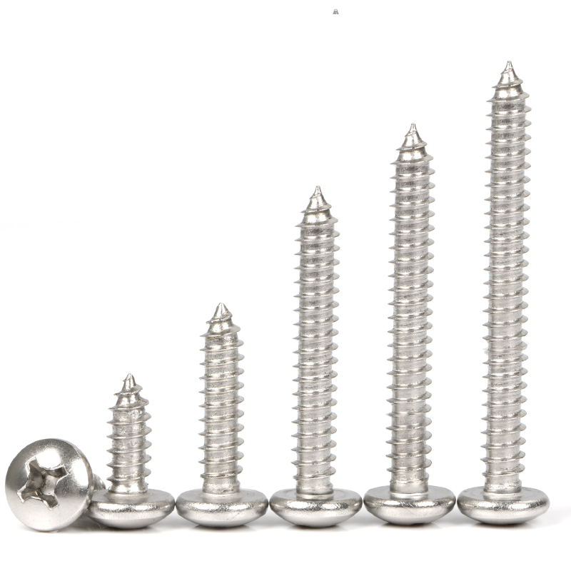 304不锈钢自攻螺丝十字圆头螺丝扁圆头螺钉木螺丝钉M1M2M3M4M6-M8 - 图1