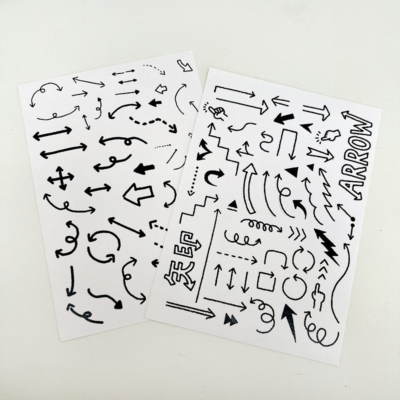 黑白箭头元素对话框装饰贴纸书写纸材质手帐日记本拼贴素材贴画,淘宝优惠券,粉丝福利购,淘宝优惠卷