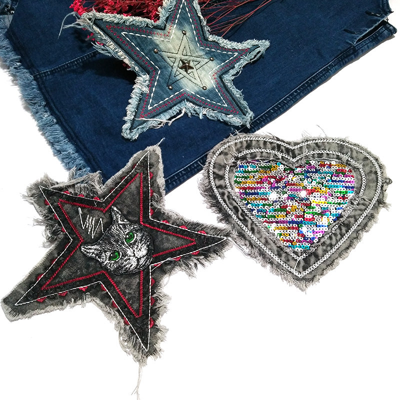 牛仔裤补丁刺绣布贴儿童卡通补洞大号裤子膝盖图案衣服破洞补丁贴,淘宝优惠券,粉丝福利购,淘宝优惠卷