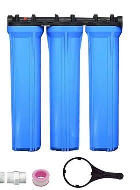 20寸前置过滤器3级4级连体滤瓶商用净水器售水机配件PP棉活性炭