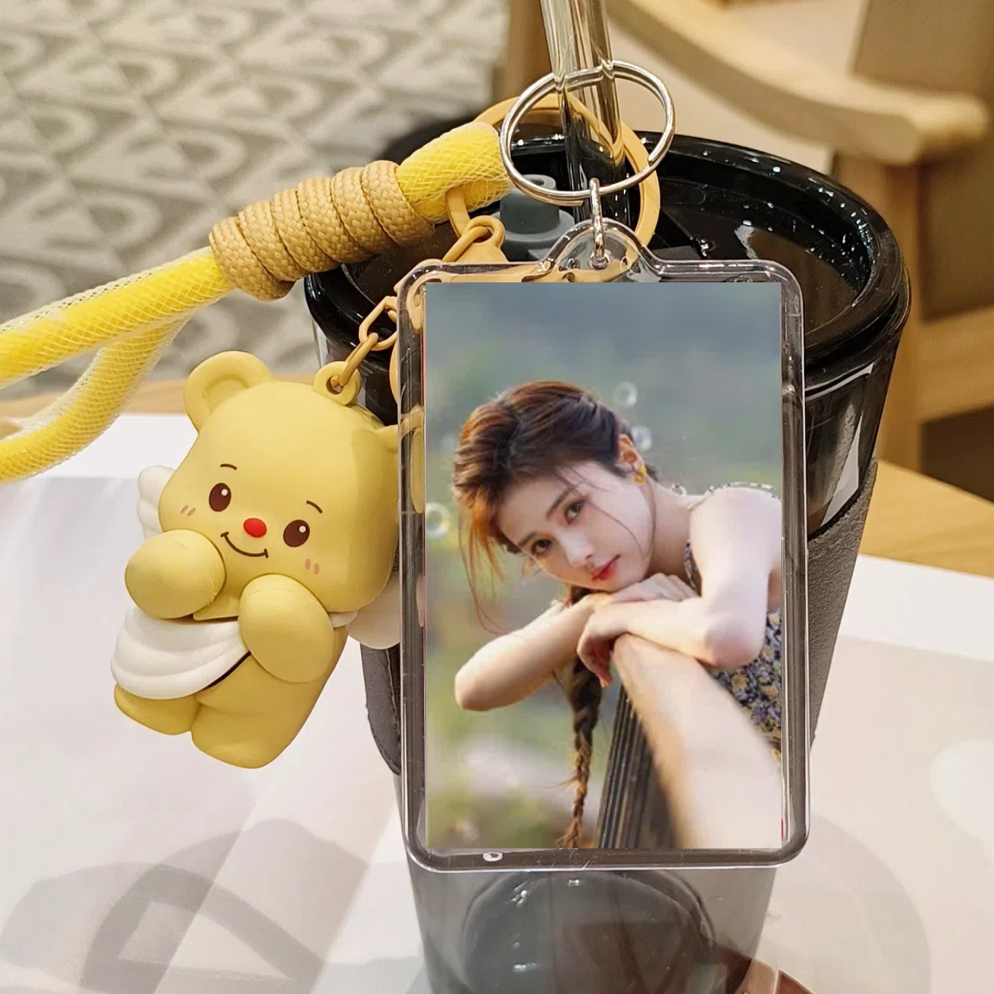 白鹿周边钥匙扣定制亚克力小卡挂件照片可爱包包公仔书包玩偶同款 - 图2