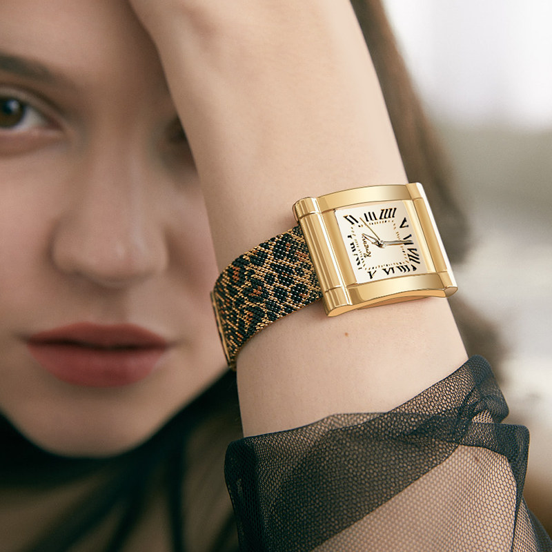 豹纹2020年新款奢华防水女士女表 歌时娜国产腕表
