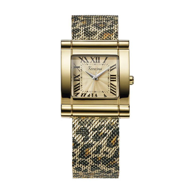 豹纹2020年新款奢华防水女士女表 歌时娜国产腕表