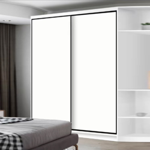 衣柜门推拉门定做环保实木滑移门定制现代简约推拉柜门隔断门定做 - 图0