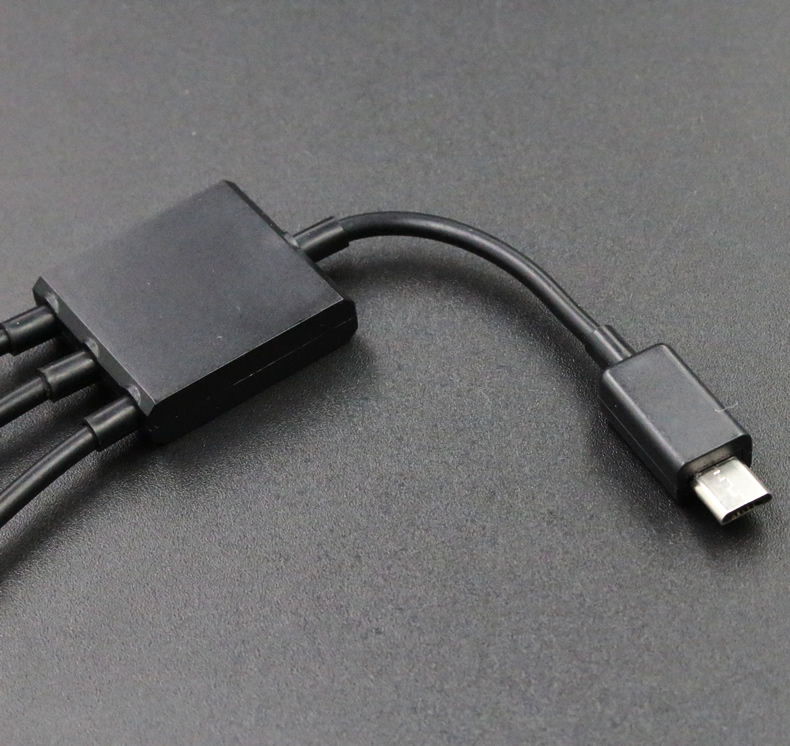 Micro USB otg HUB集线器一分三OTG HUB供电一拖三OTG-图2